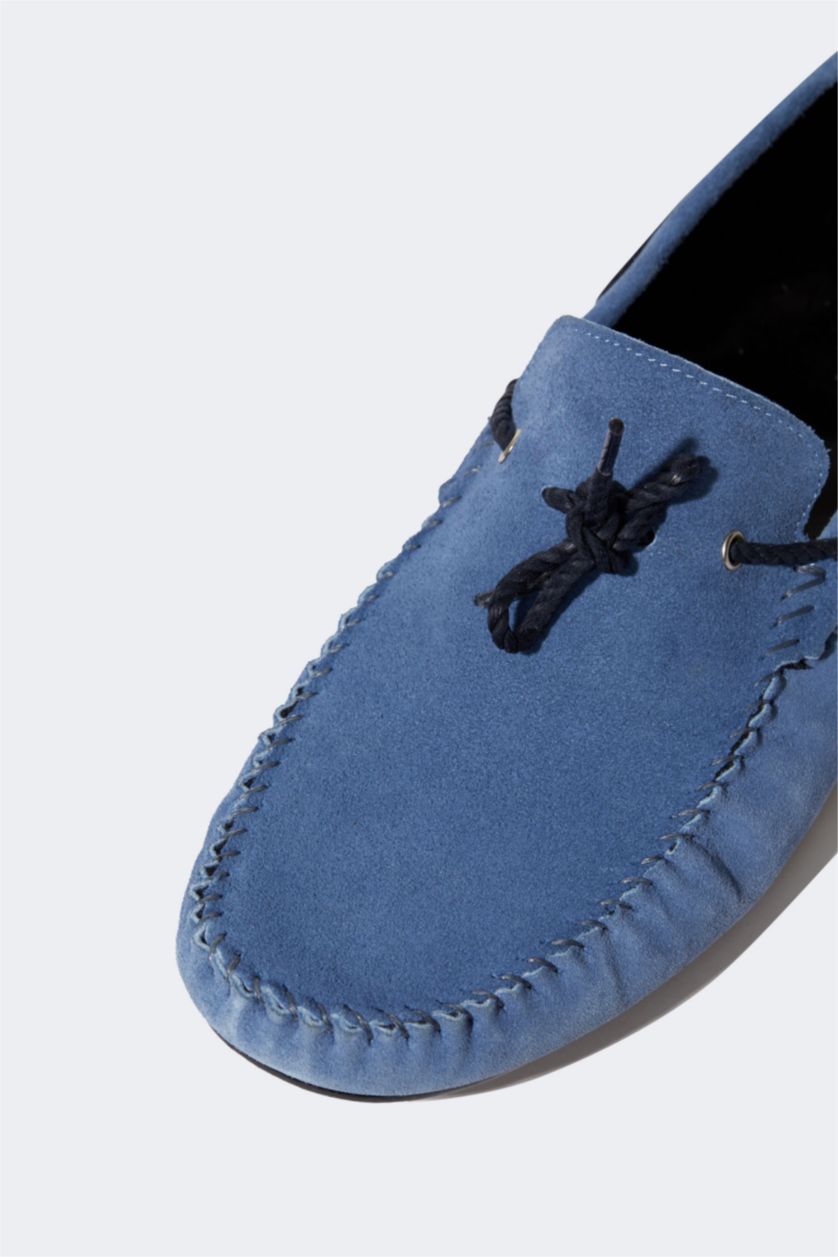 Мужчины Светло-синий Классическая обувь на плоской подошве из кожи для мужчин