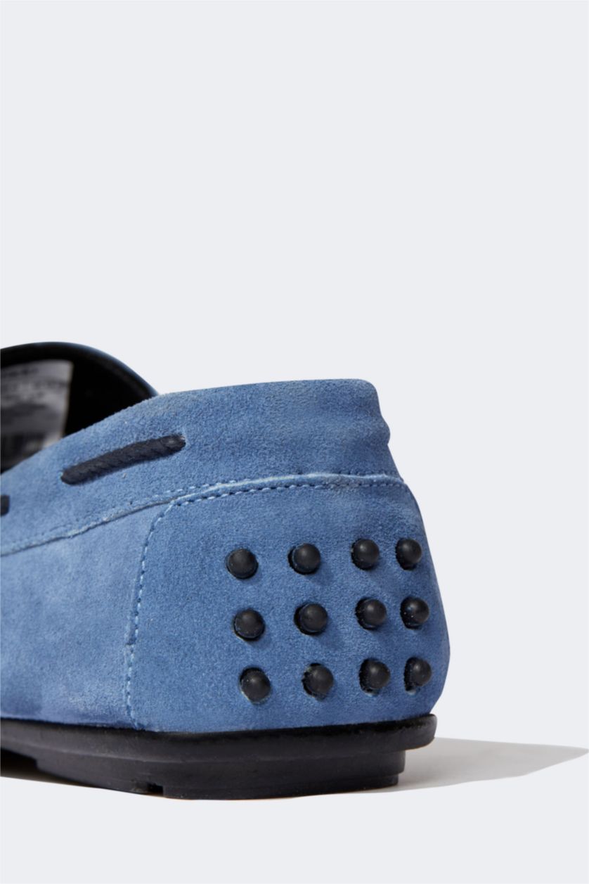 Мужчины Светло-синий Классическая обувь на плоской подошве из кожи для мужчин