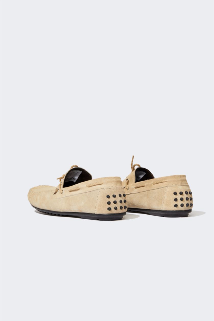 Мужчины Бежевый Мужские лоферы из натуральной кожи