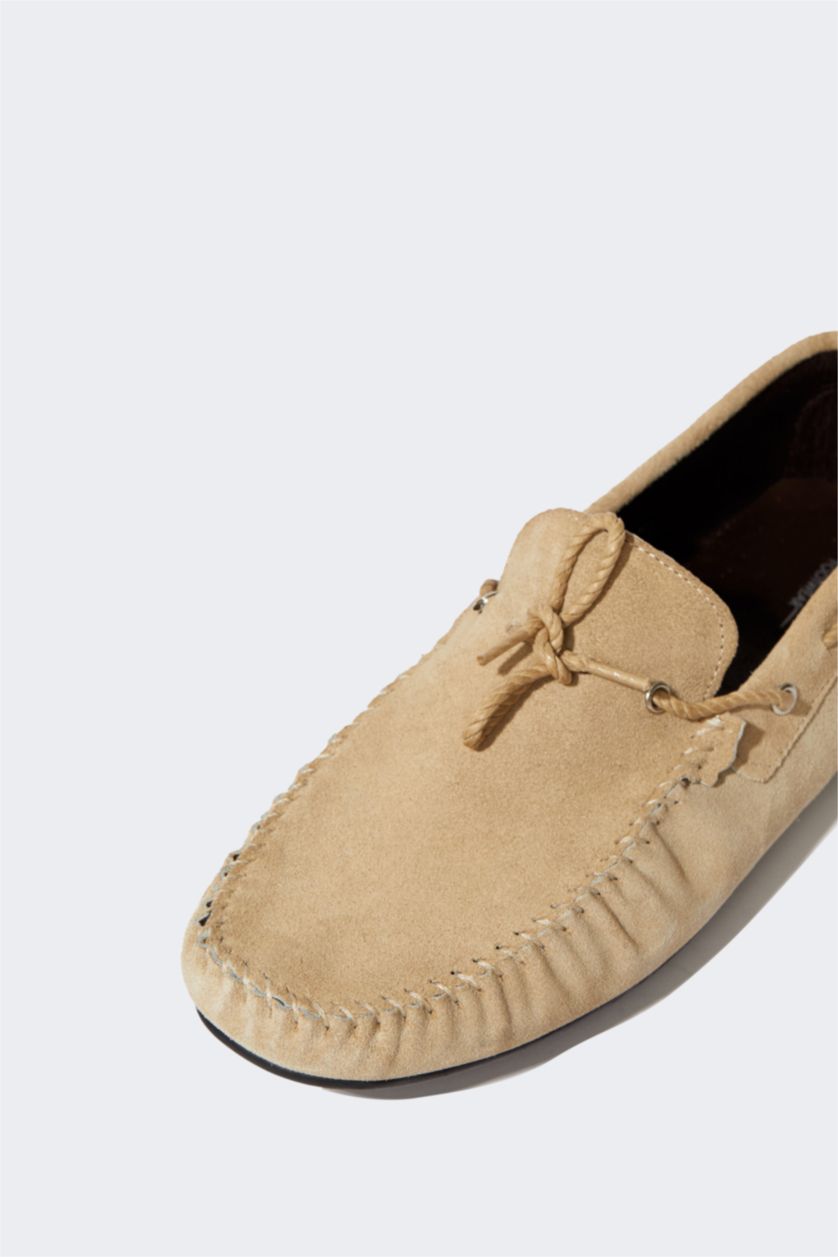 Мужчины Бежевый Мужские лоферы из натуральной кожи