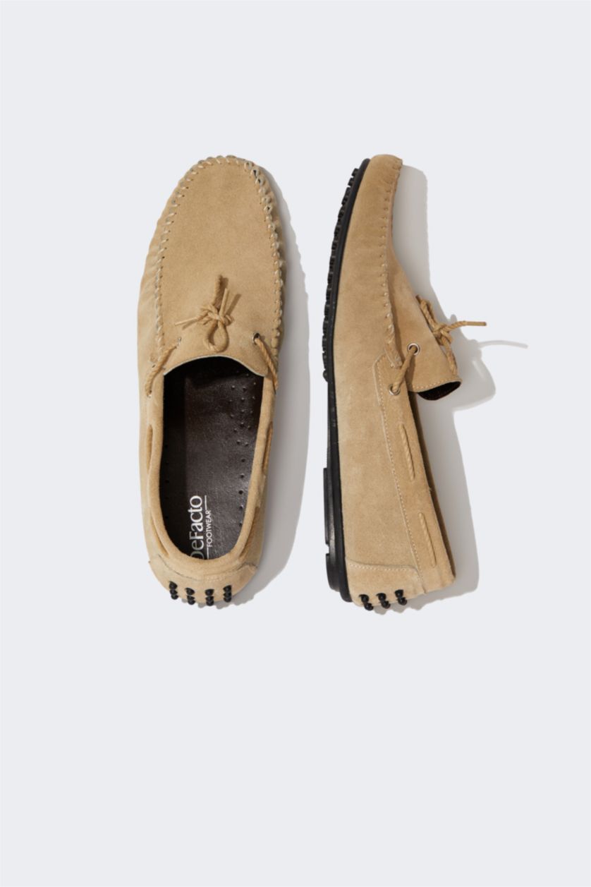 Мужчины Бежевый Мужские лоферы из натуральной кожи