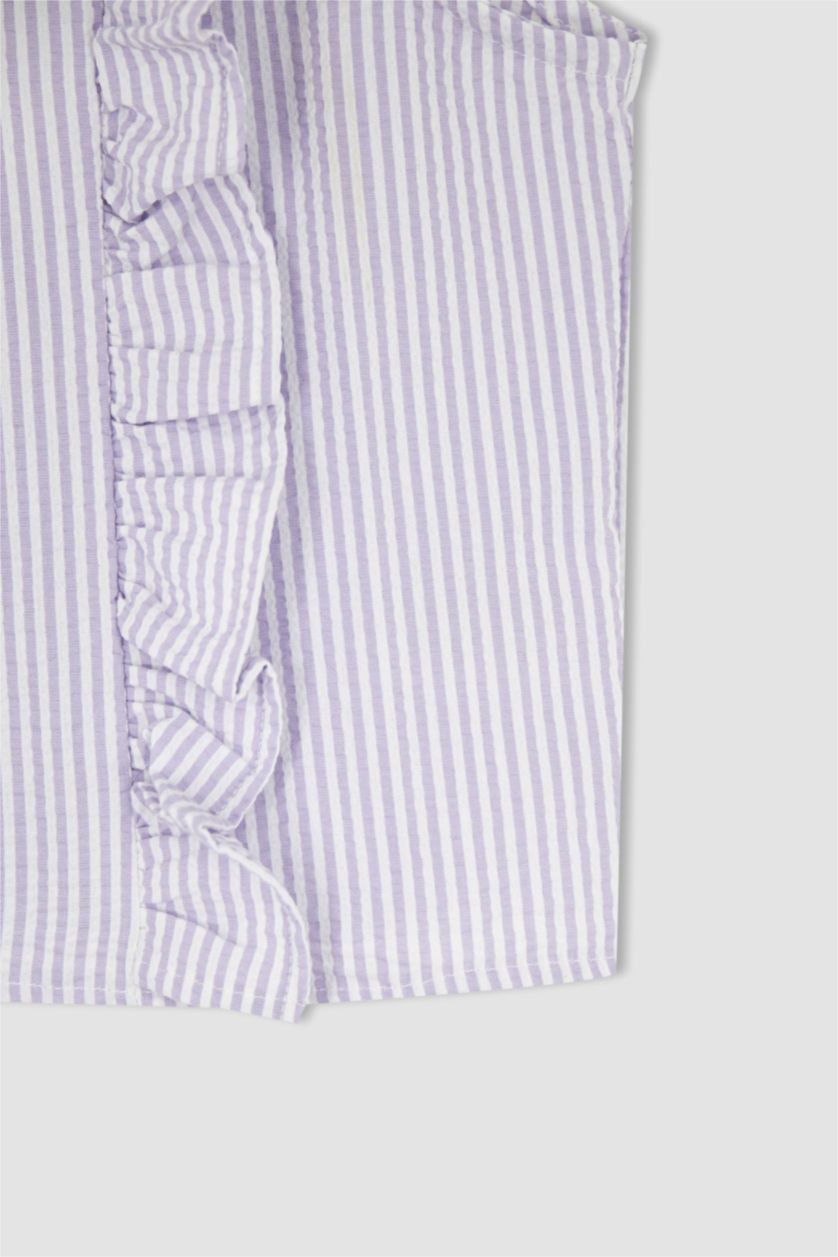 FILLES Violet Ensemble tissé 2 pièces sans manches pour fille