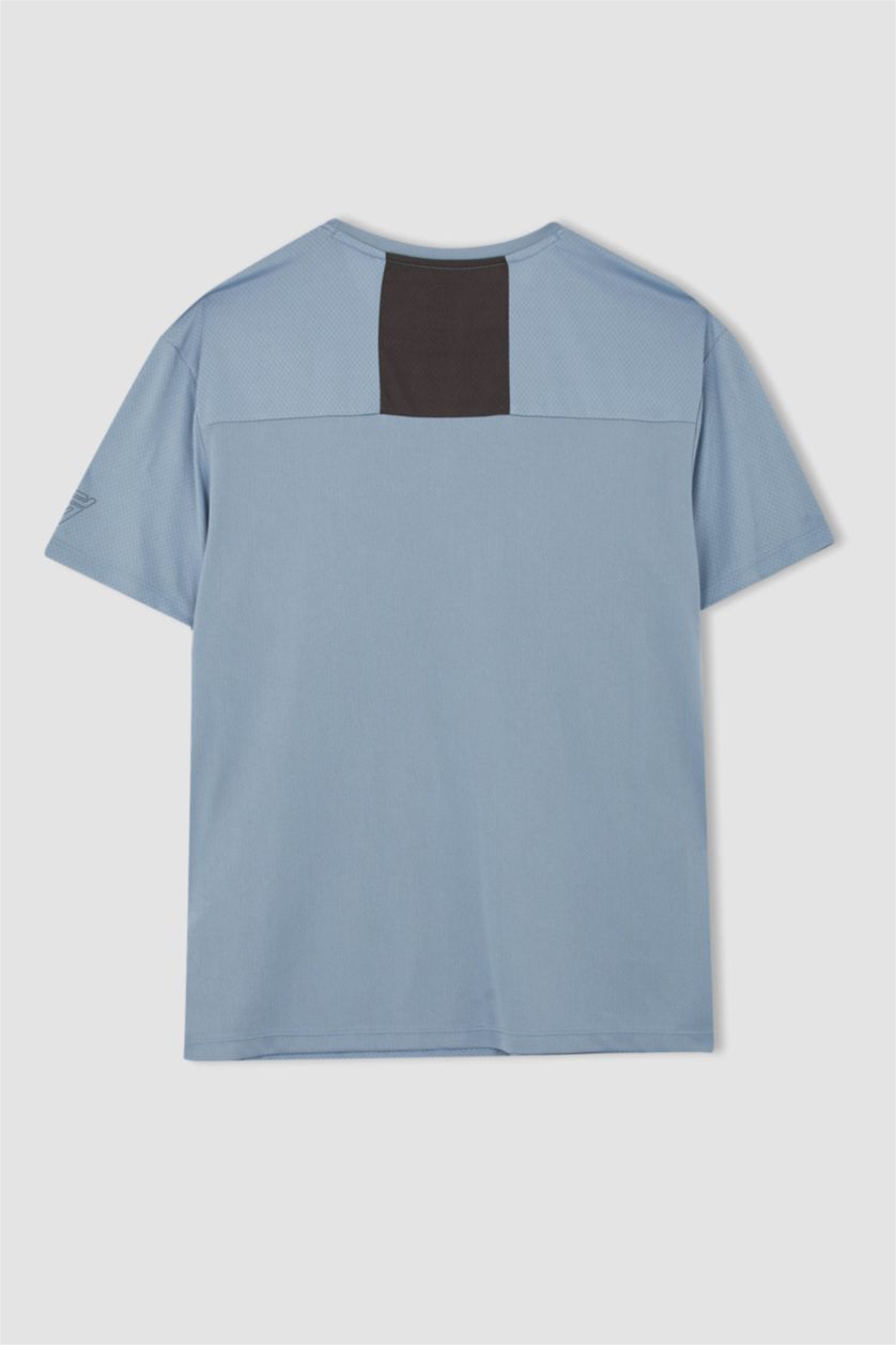 HOMME BLEU Clair T shirt Coupe standard Col rond