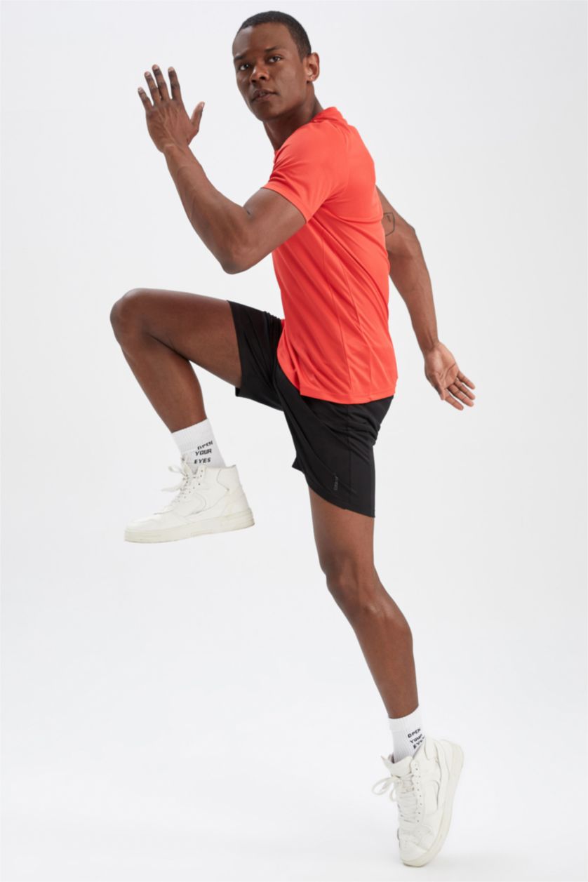 HOMME Noir Short Coupe slim raccourcie