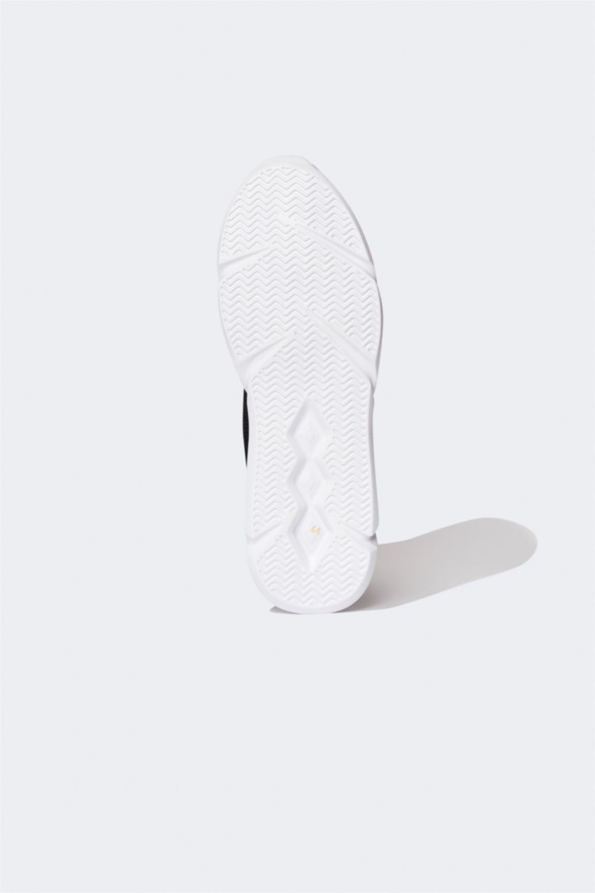 Erkek Siyah Erkek Çorap Tipi Yüksek Tabanlı Crop Spor Ayakkabı