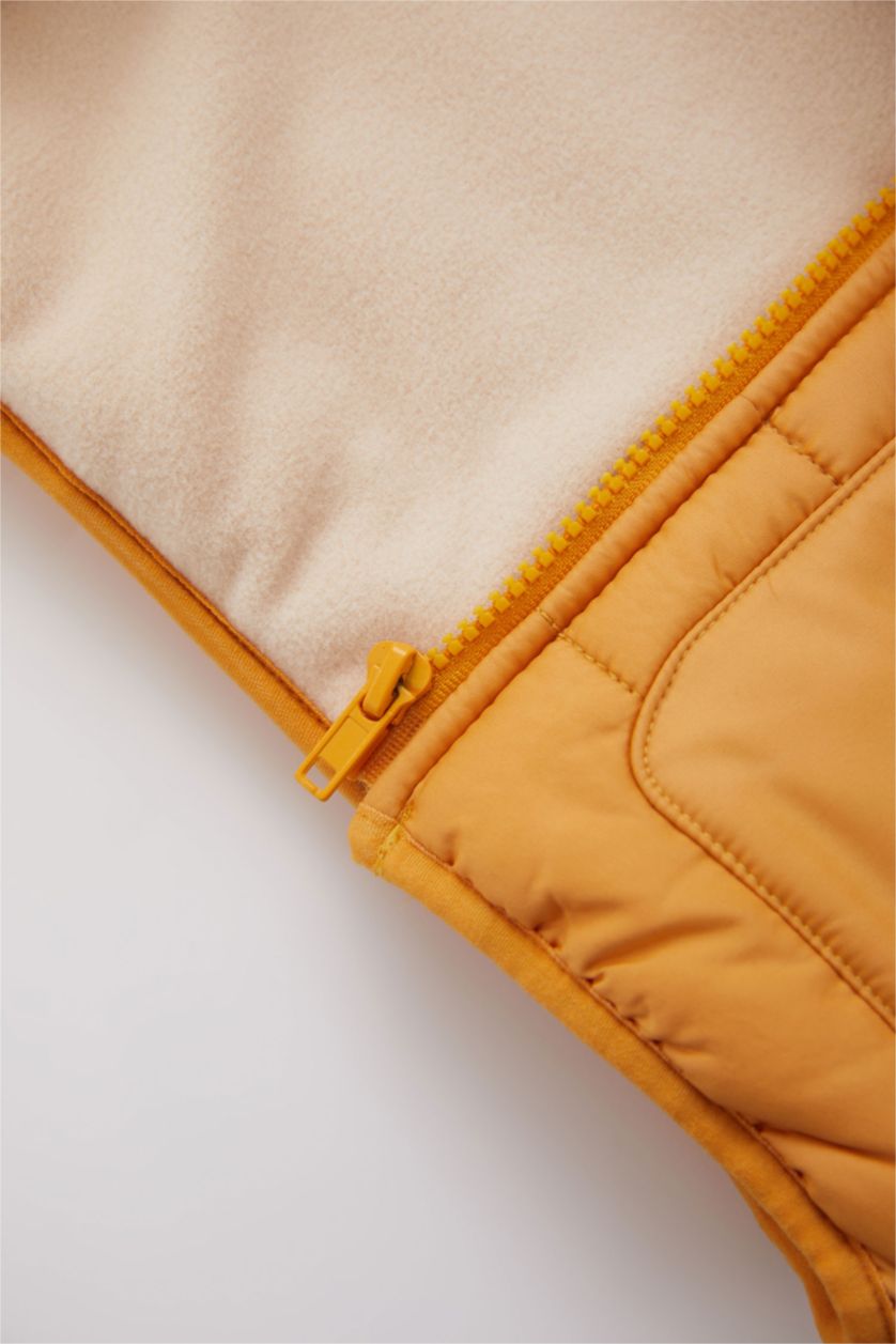 BÉBÉ GARÇON Jaune Foncé Gilet Coupe Régulière À capuche BéBé Garçon