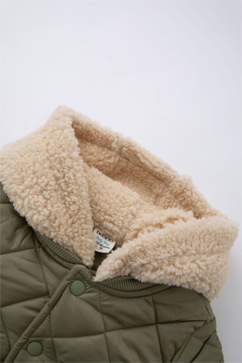 BABY BOY Light Green Boy Waterproof Hooded Quilted Puffer Jacket