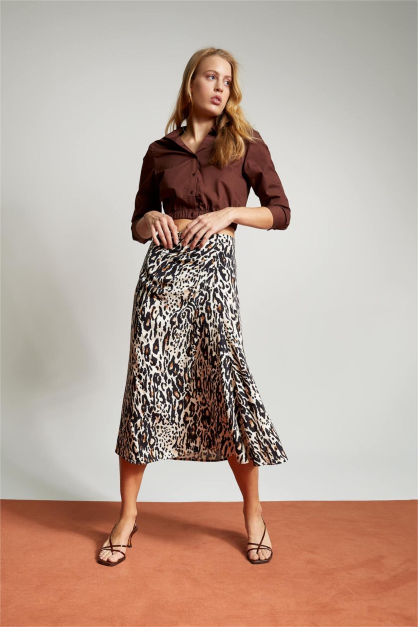 Women Stone Pencil Skirt Midi