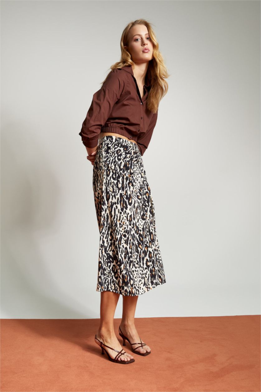 Women Stone Pencil Skirt Midi