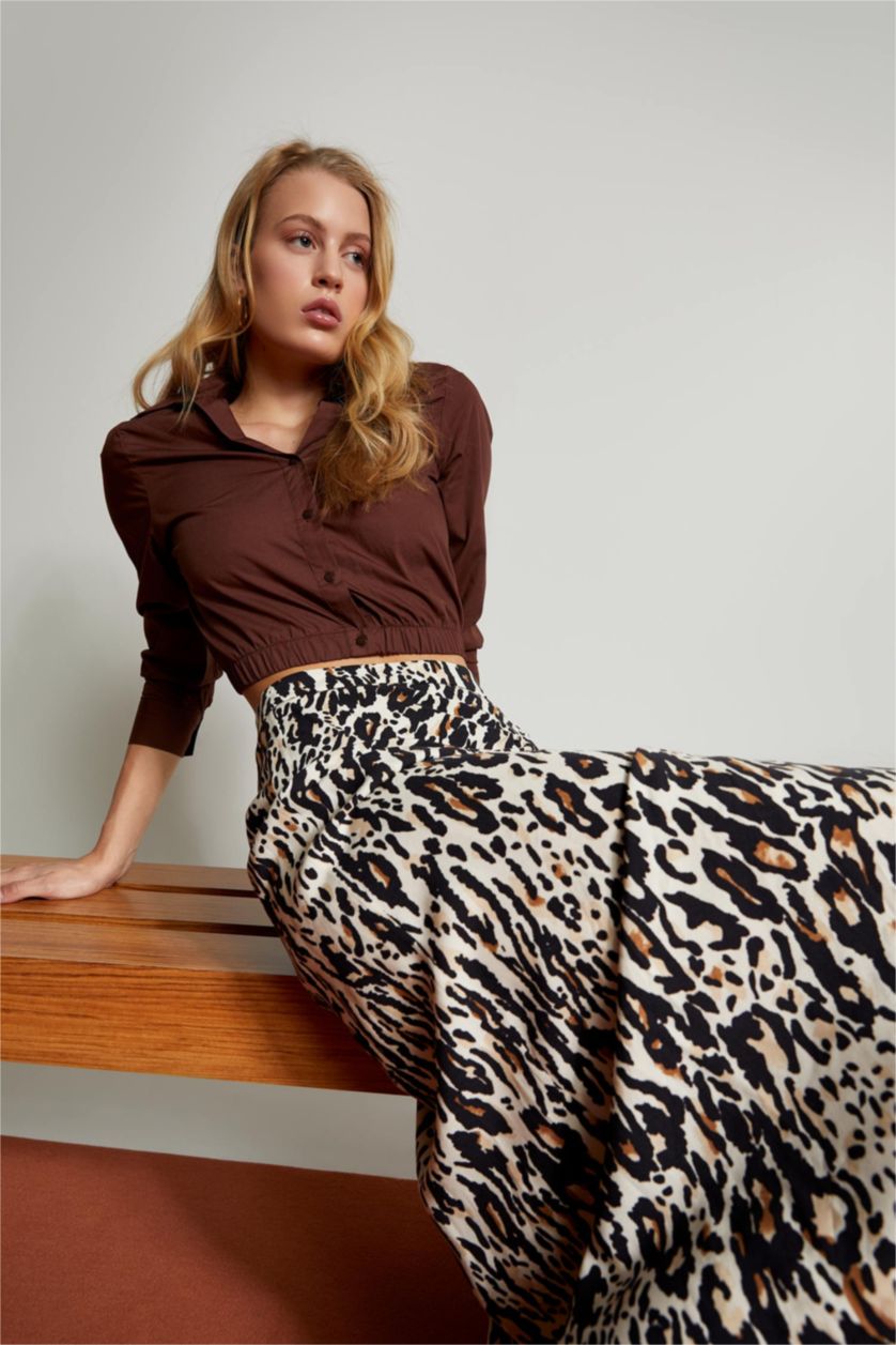 Women Stone Pencil Skirt Midi