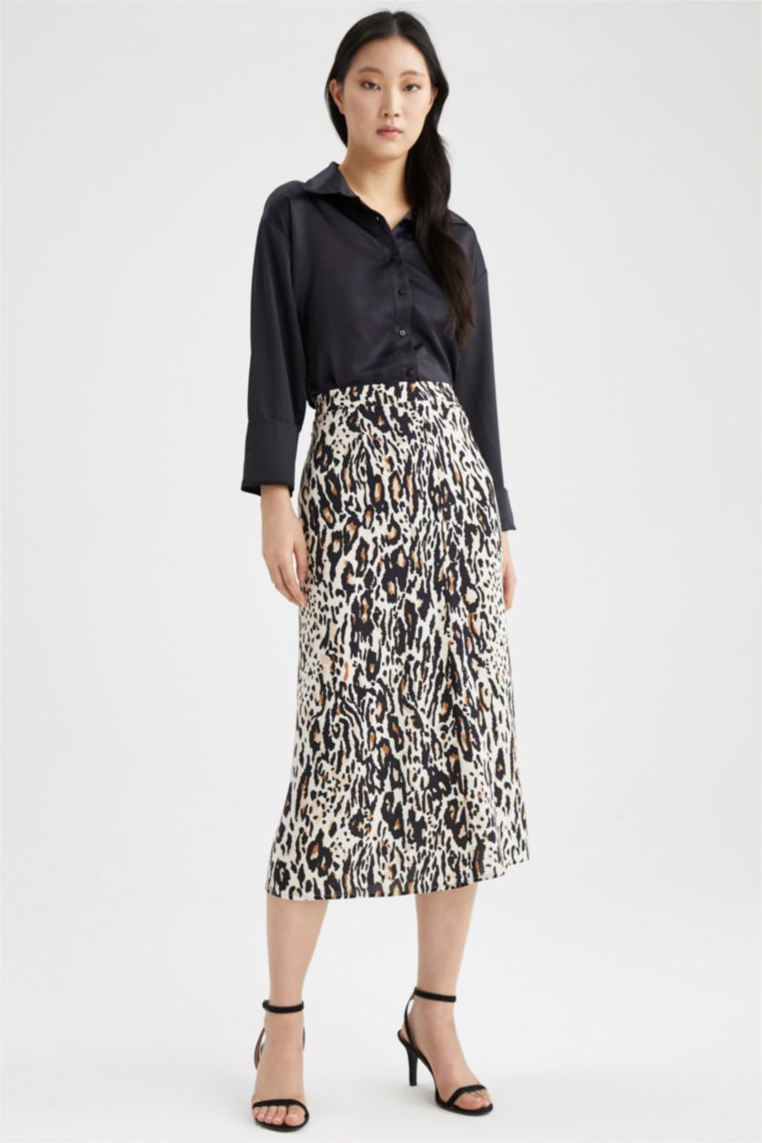 Women Stone Pencil Skirt Midi