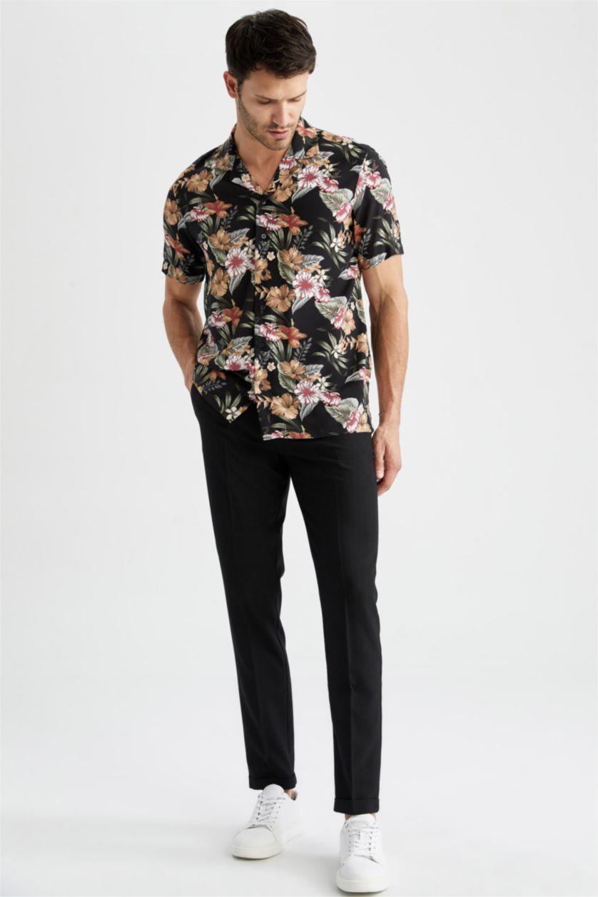 Erkek Siyah Modern Fıt