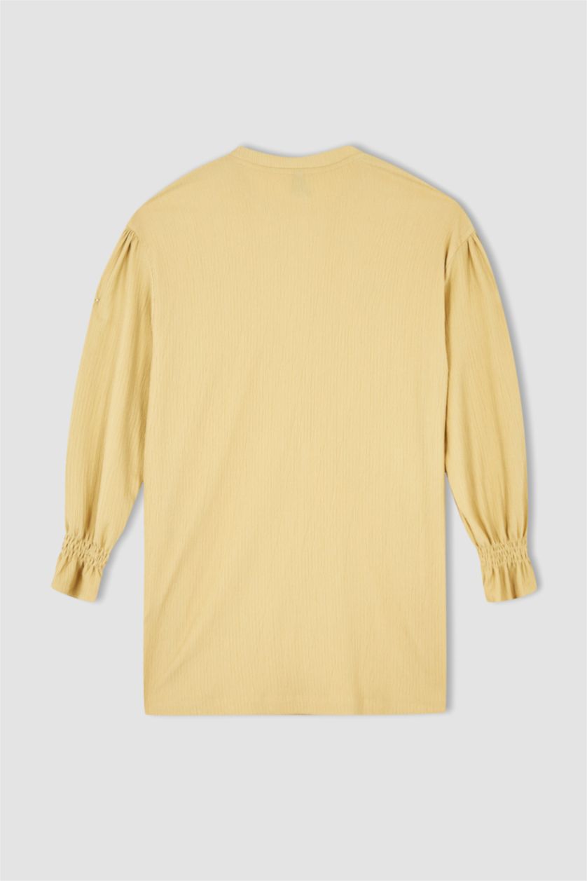 WOMAN Beige Relax Fit Long Sleeve Tunic