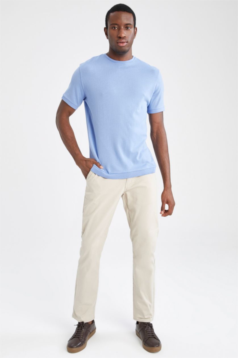 MAN Light Blue Relax Fit Crew Neck Short Sleeve T-Shirt