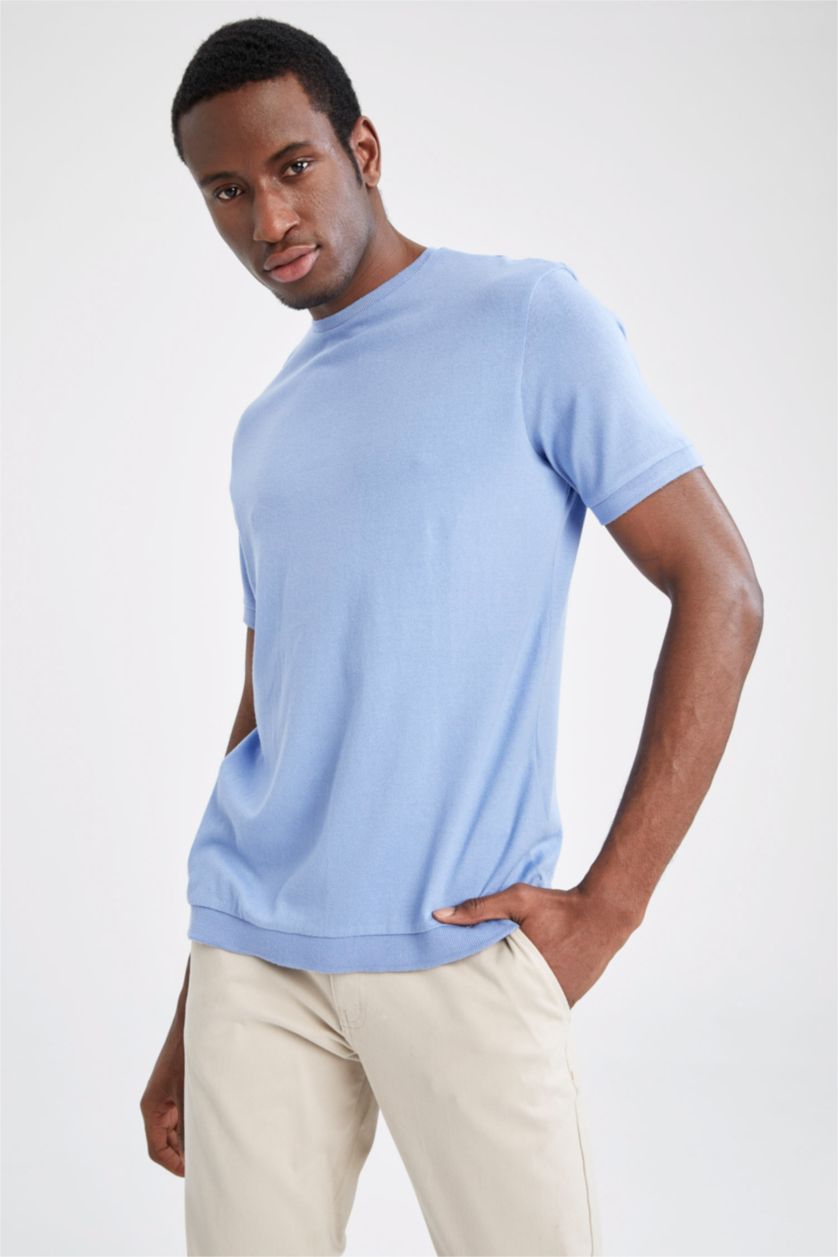 MAN Light Blue Relax Fit Crew Neck Short Sleeve T-Shirt