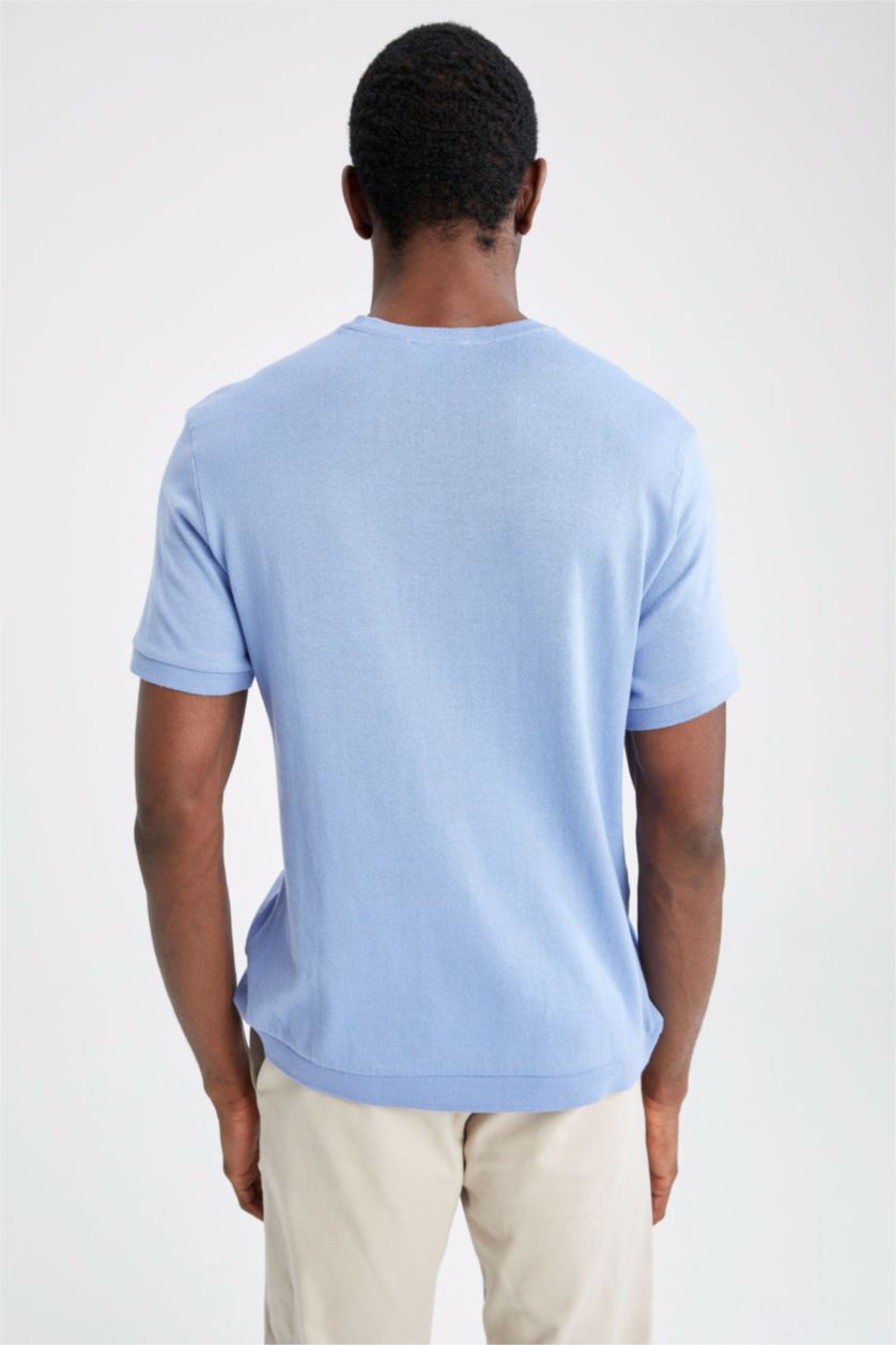 MAN Light Blue Relax Fit Crew Neck Short Sleeve T-Shirt