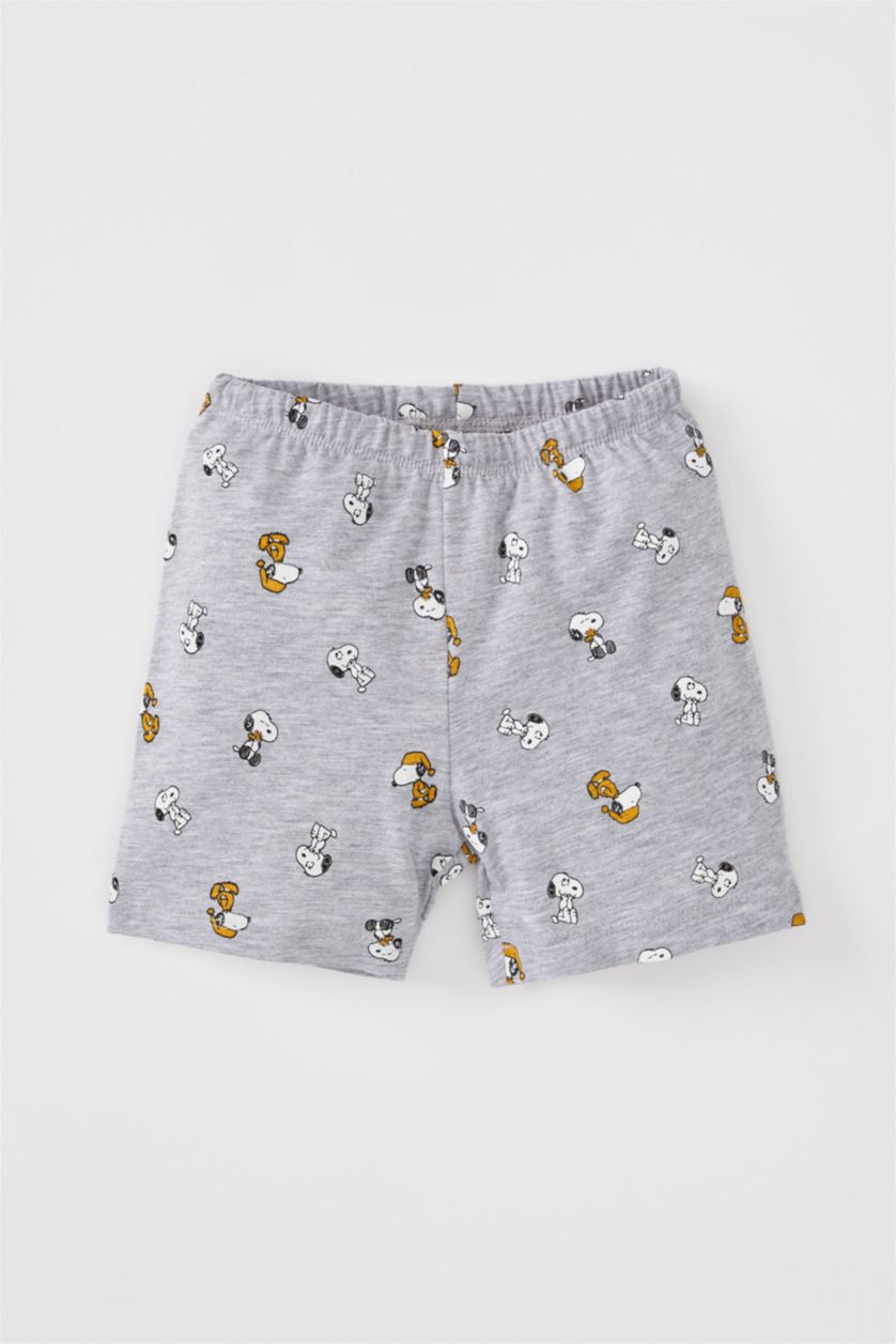 BÉBÉ GARÇON Jaune Ensemble de pyjama à manches courtes en coton pour nouveau-né sous licence Snoopy pour bébé garçon