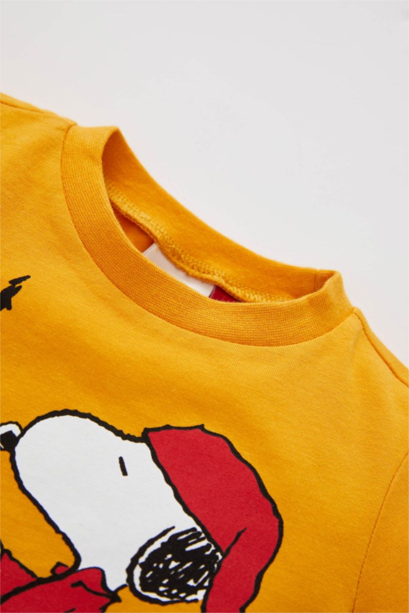 BÉBÉ GARÇON Jaune Ensemble de pyjama à manches courtes en coton pour nouveau-né sous licence Snoopy pour bébé garçon