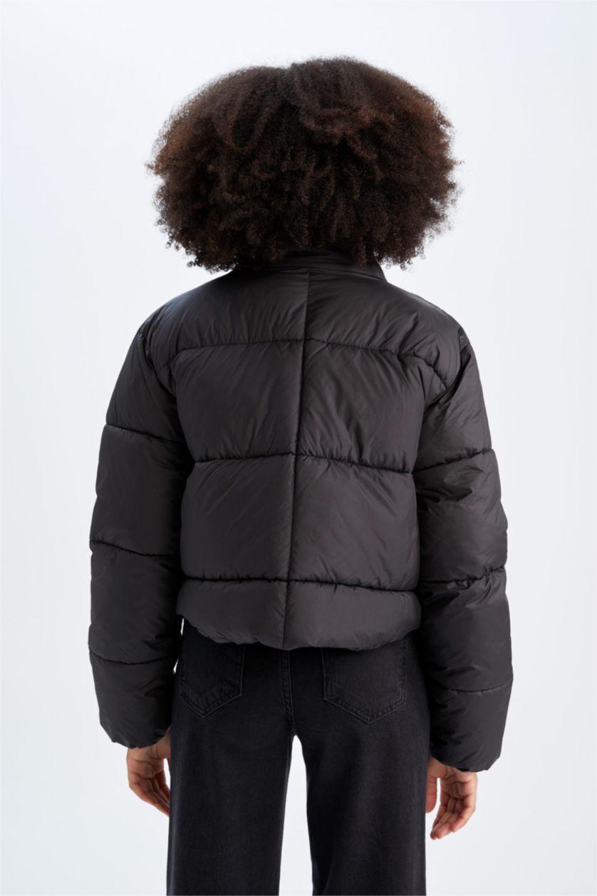 Женщины Черный Дутая куртка водоотталкивающая