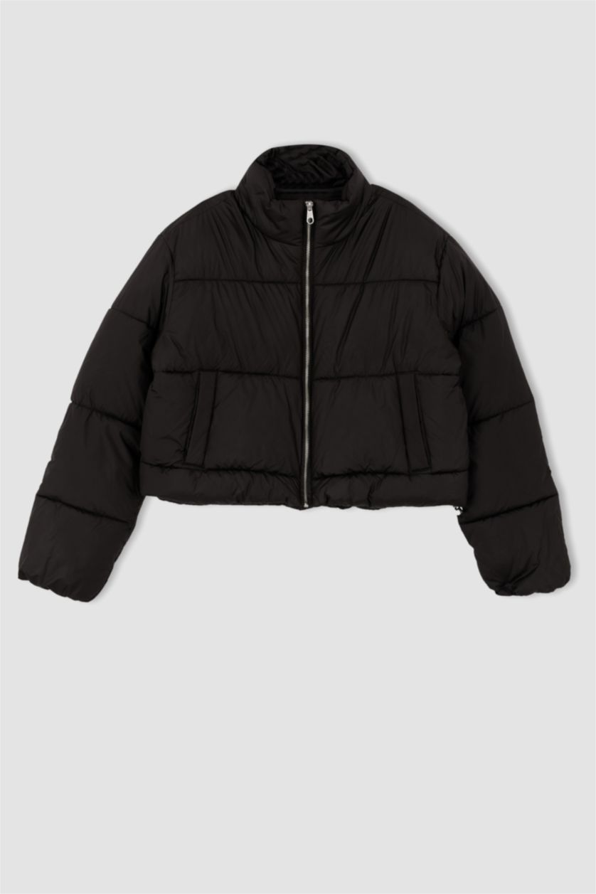 Женщины Черный Дутая куртка водоотталкивающая