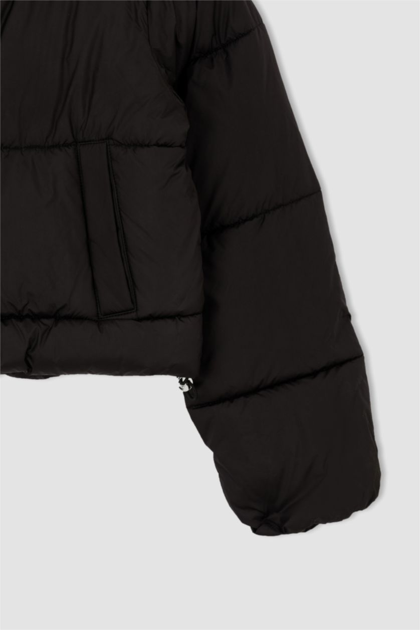 Женщины Черный Дутая куртка водоотталкивающая