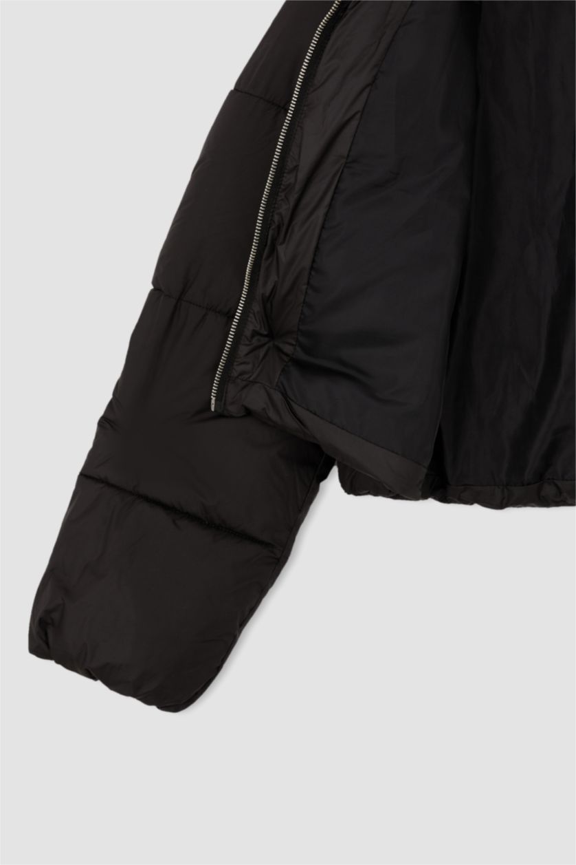 Женщины Черный Дутая куртка водоотталкивающая