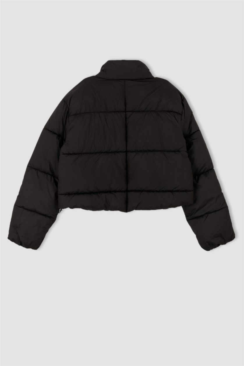 Женщины Черный Дутая куртка водоотталкивающая