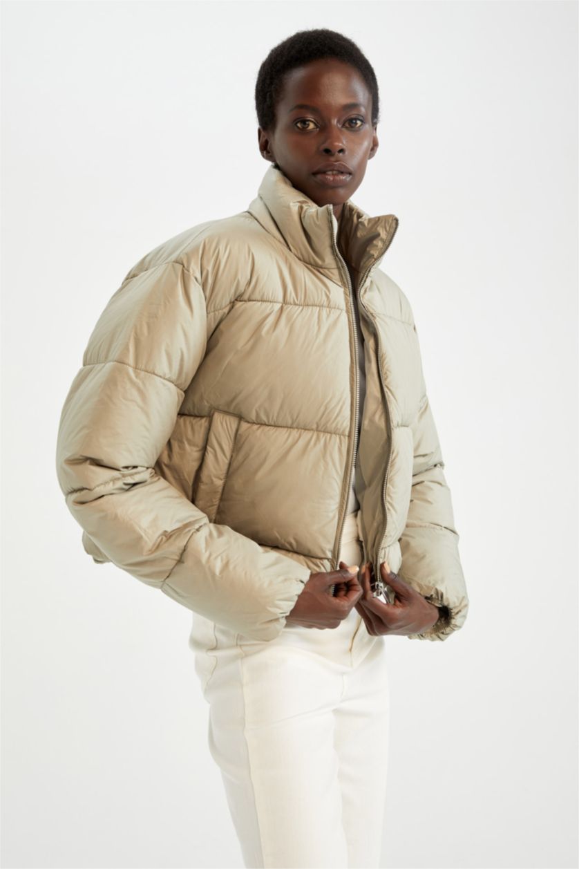 WOMAN Mint Crop Puffer Jacket