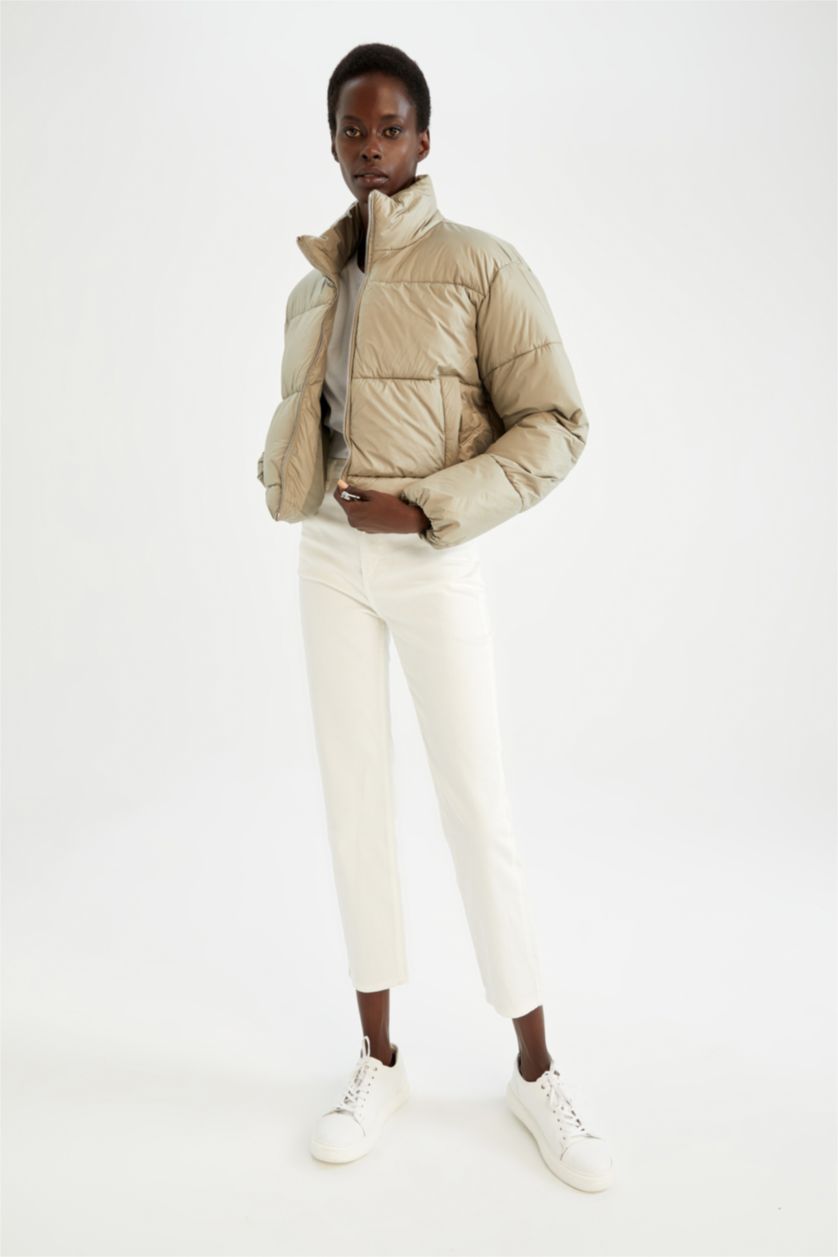 WOMAN Mint Crop Puffer Jacket