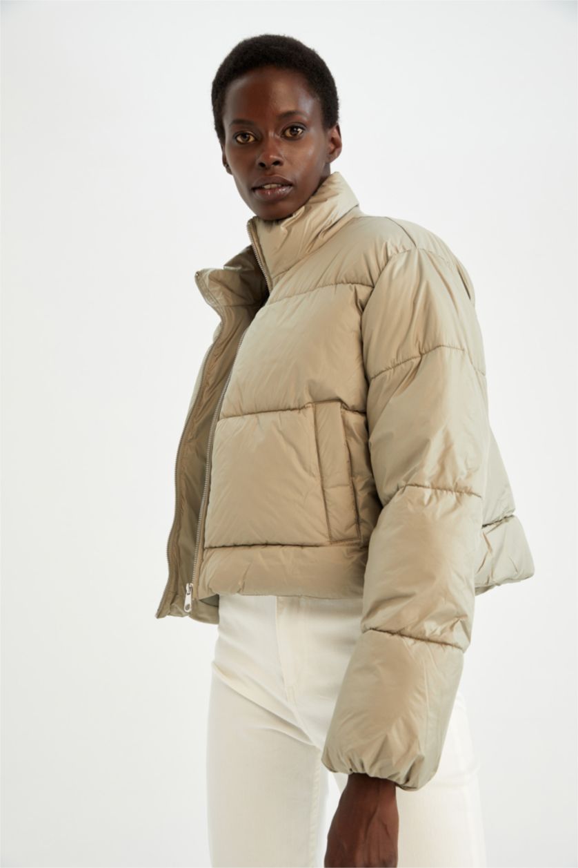 WOMAN Mint Crop Puffer Jacket