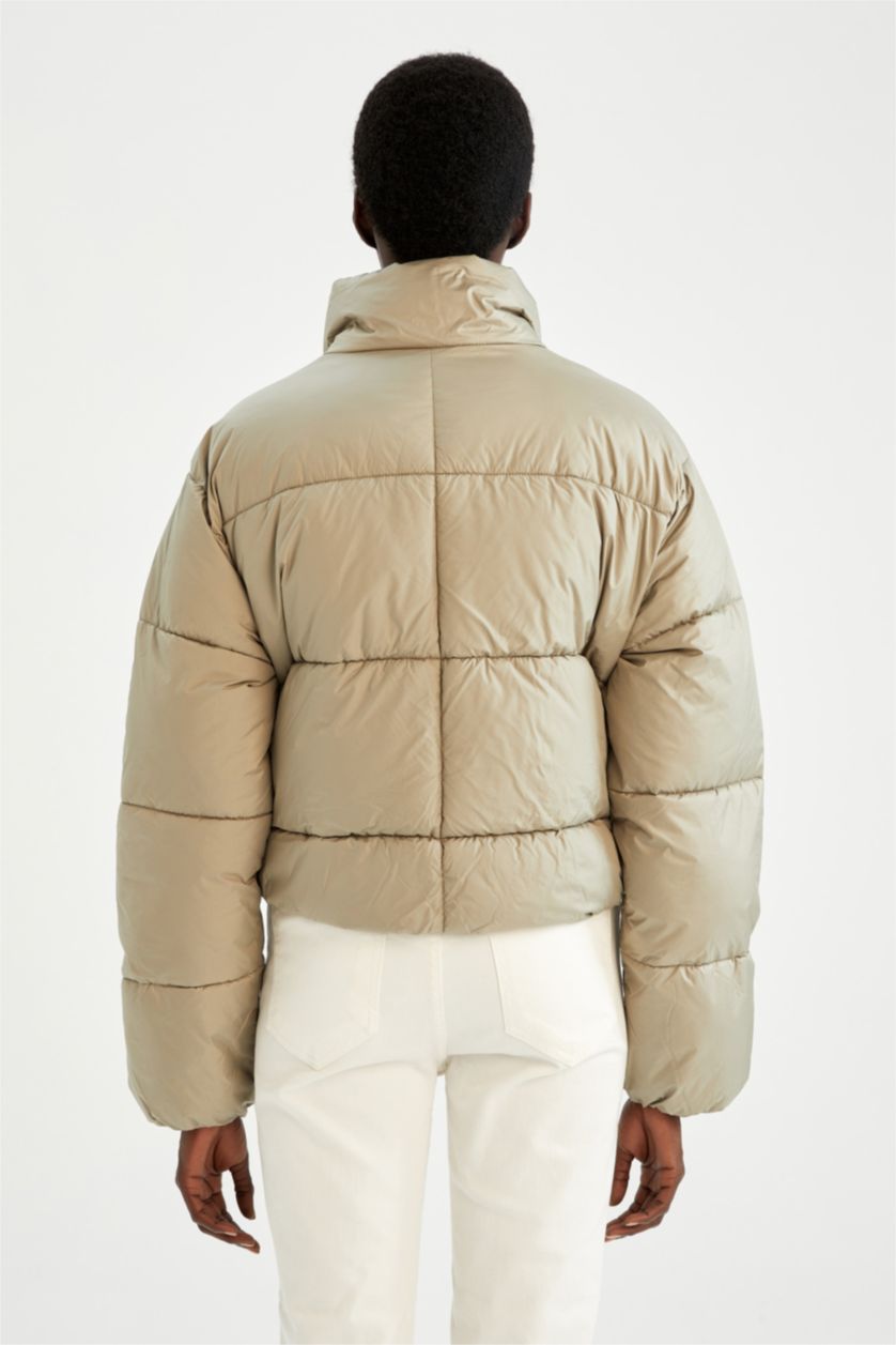 WOMAN Mint Crop Puffer Jacket