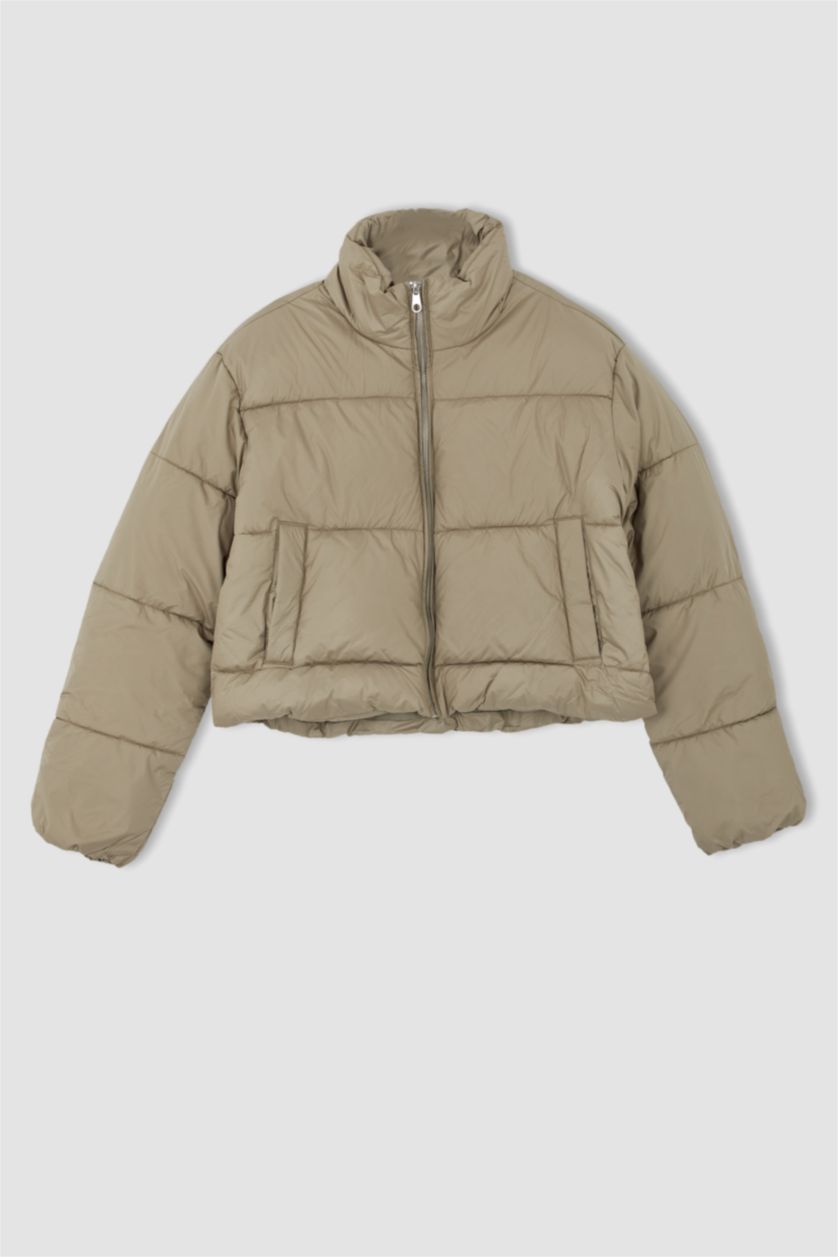 WOMAN Mint Crop Puffer Jacket