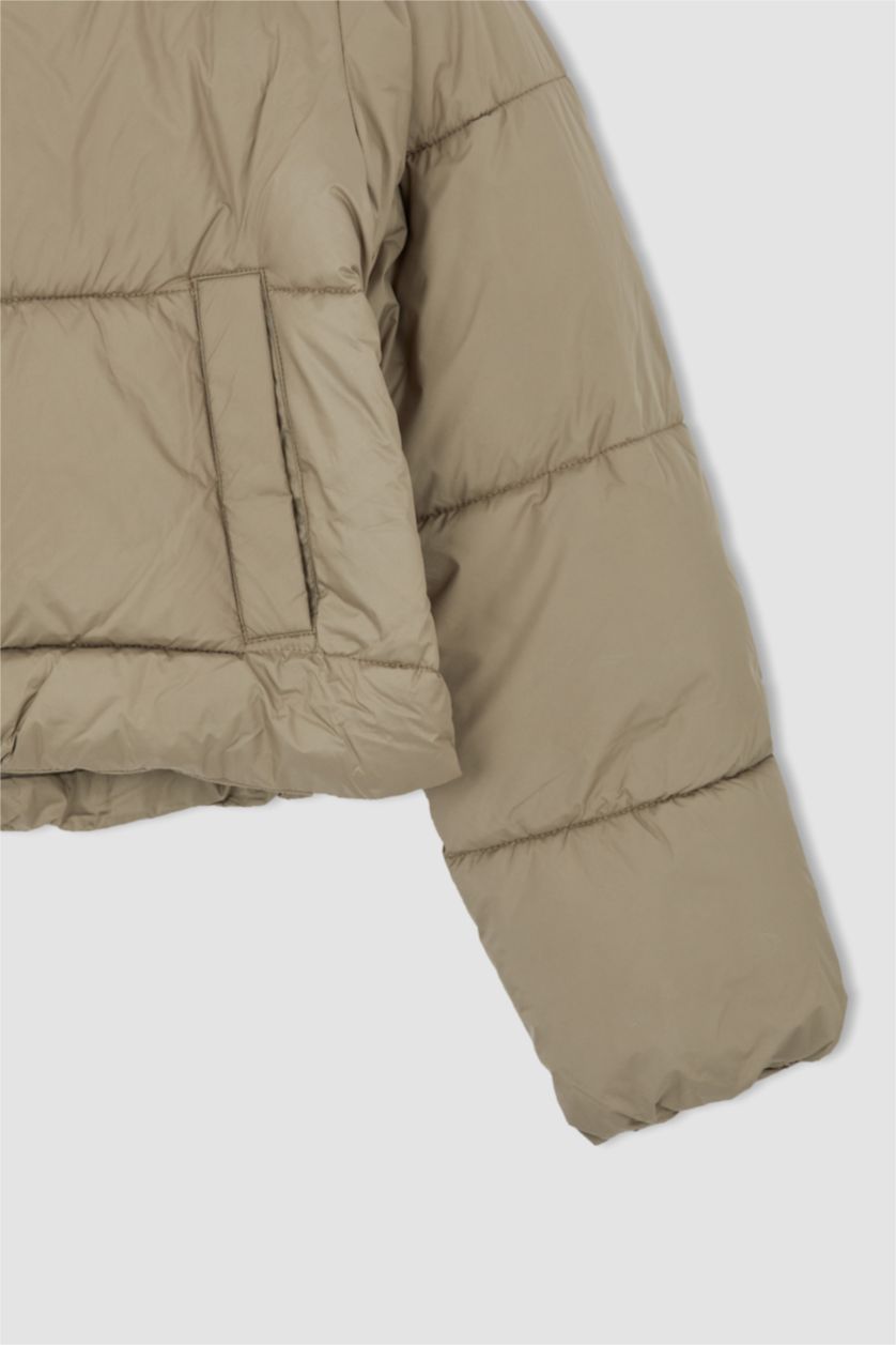 WOMAN Mint Crop Puffer Jacket