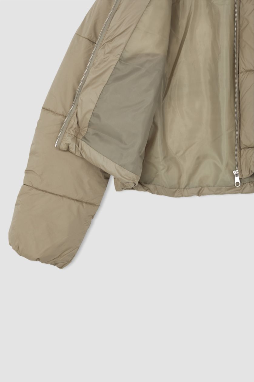 WOMAN Mint Crop Puffer Jacket