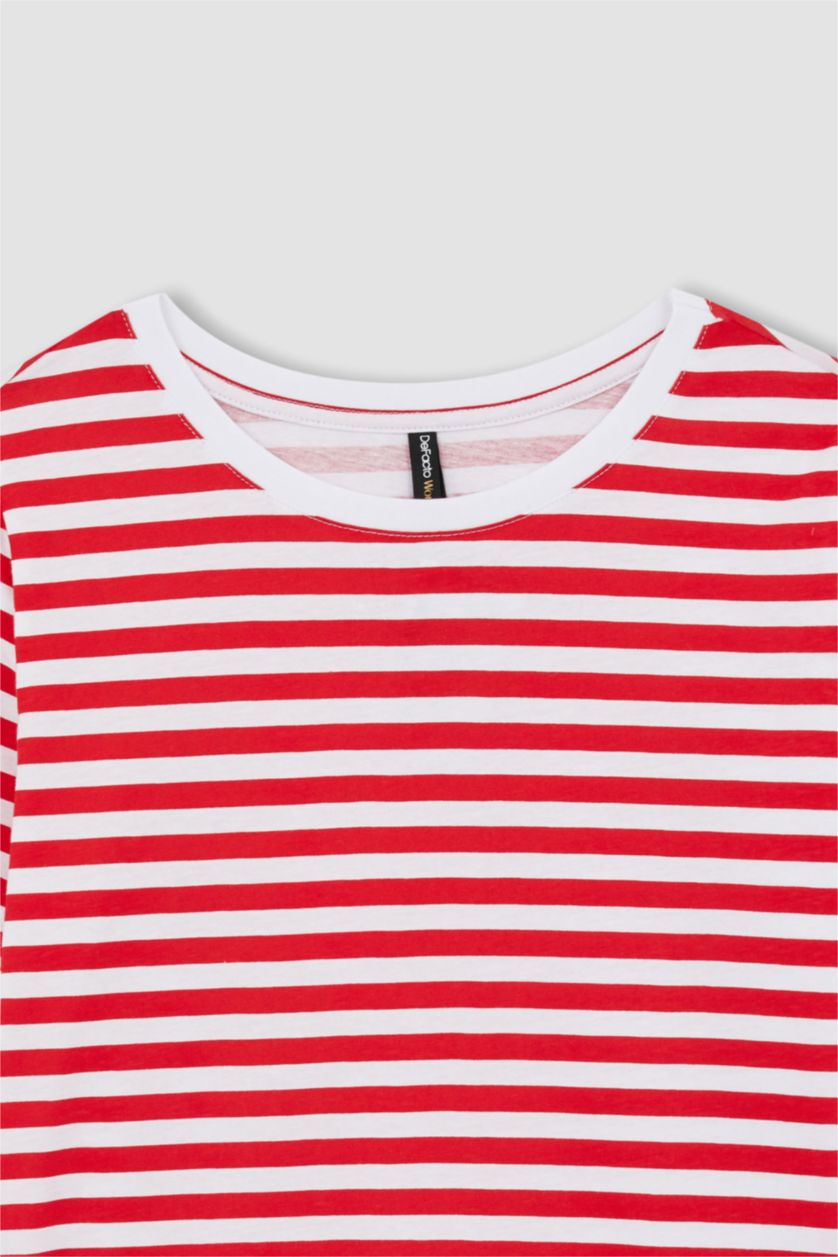 WOMAN Red Regular Fit Crew Neck Short Sleeve T-Shirt