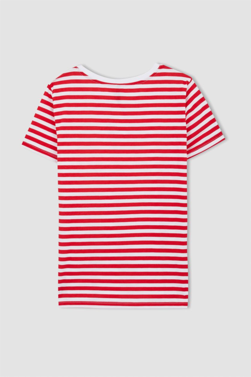 WOMAN Red Regular Fit Crew Neck Short Sleeve T-Shirt