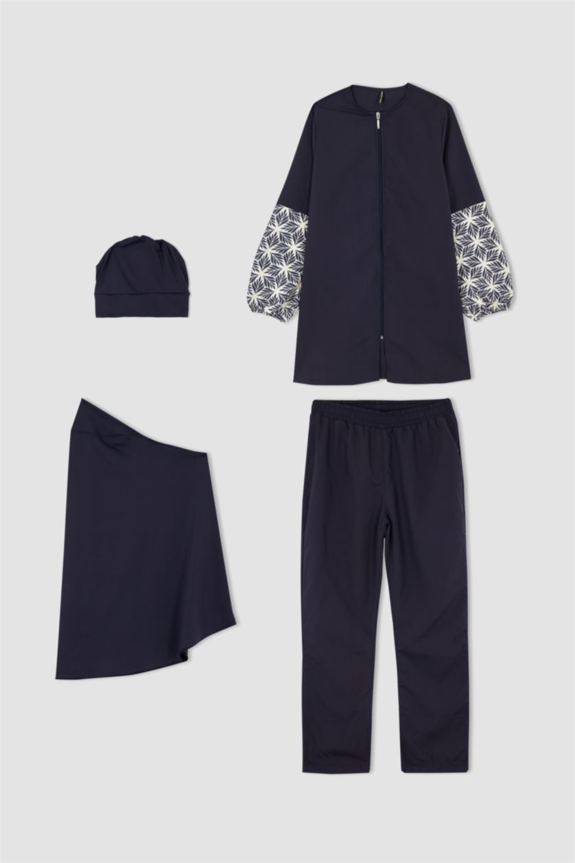 FEMME Marin Lot de 4 burkinis à motifs déperlants Regular Fit