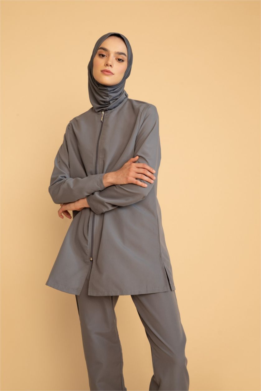 FEMME Gris Clair Lot de 4 burkinis basiques déperlants Regular Fit