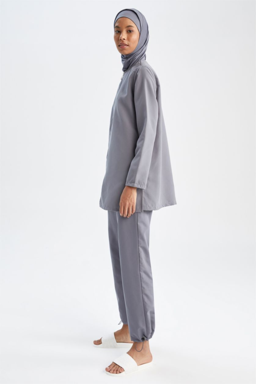 FEMME Gris Clair Lot de 4 burkinis basiques déperlants Regular Fit