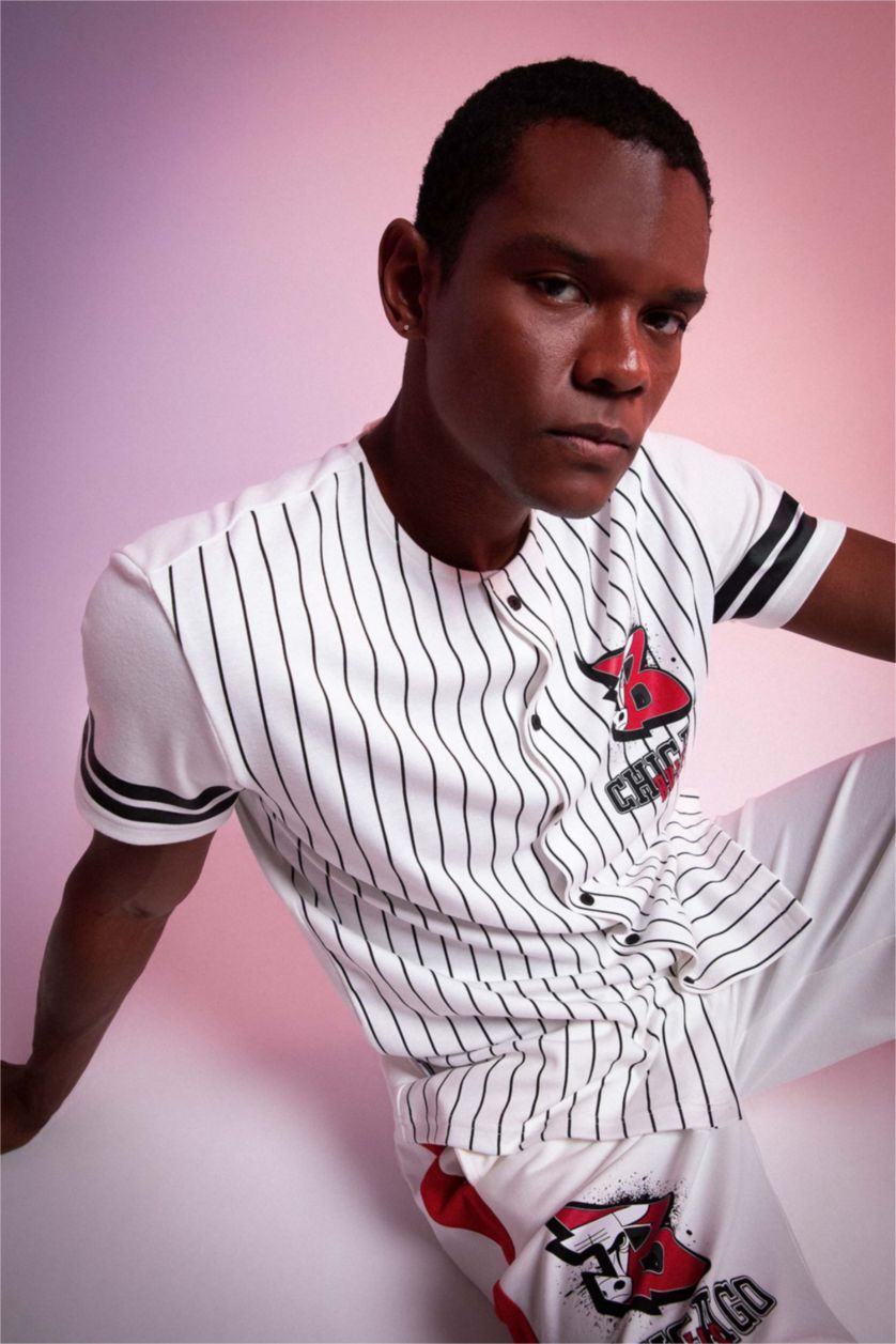 MAN Ecru Short Sleeve T-Shirt