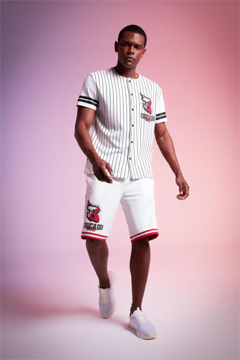 MAN Ecru Short Sleeve T-Shirt