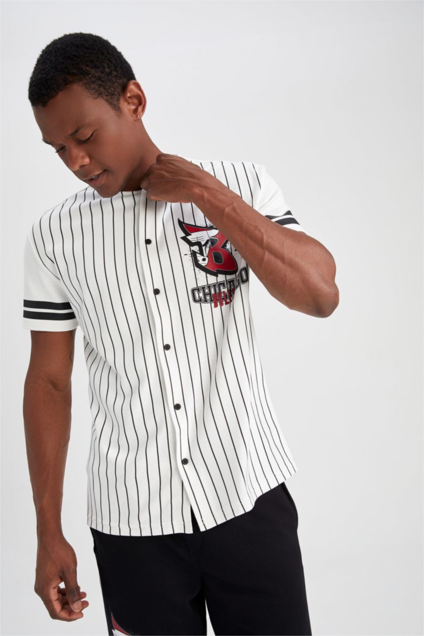 MAN Ecru Short Sleeve T-Shirt