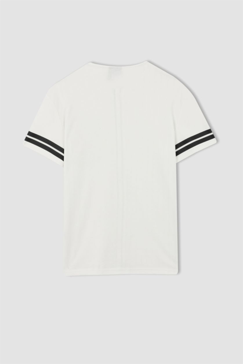 MAN Ecru Short Sleeve T-Shirt