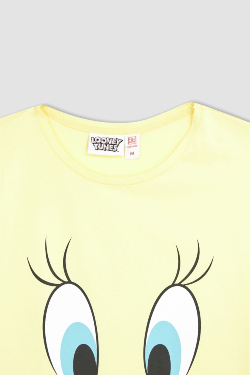 WOMAN Yellow Cotton Knitted Dress