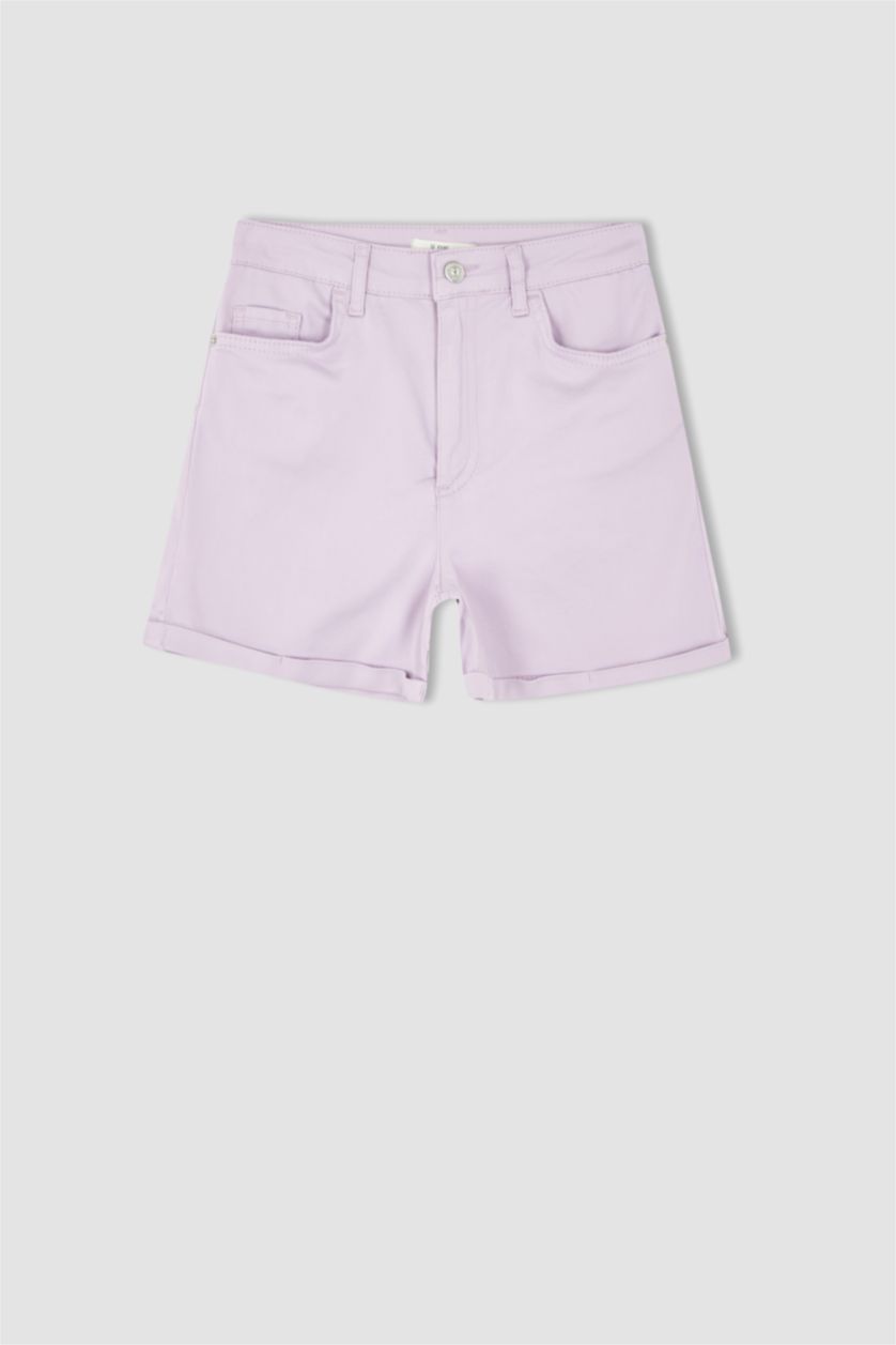 Woman Lilac Skinny Fit Gabardine