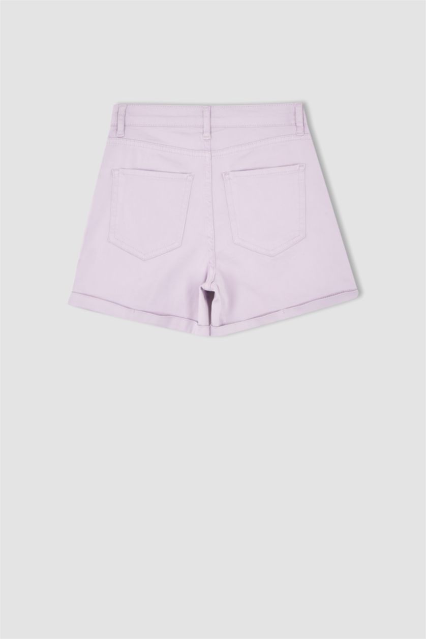 Woman Lilac Skinny Fit Gabardine