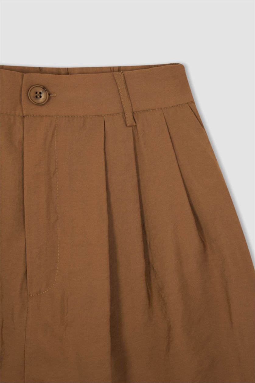 WOMAN Light Brown Regular Fit modal Normal Waist Shorts