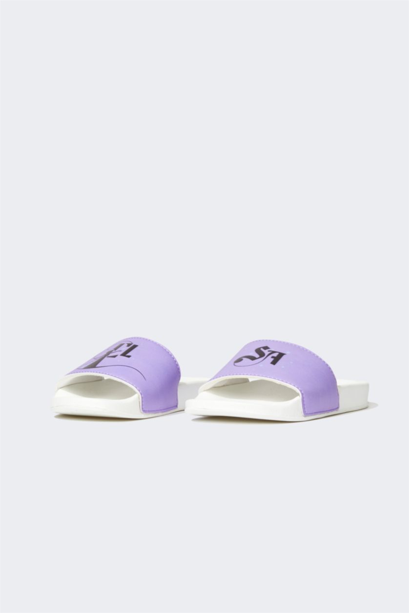 Kız Çocuk - Genç Kız Beyaz Kız Çocuk Frozen 2 Eva Tek Bantlı Terlik