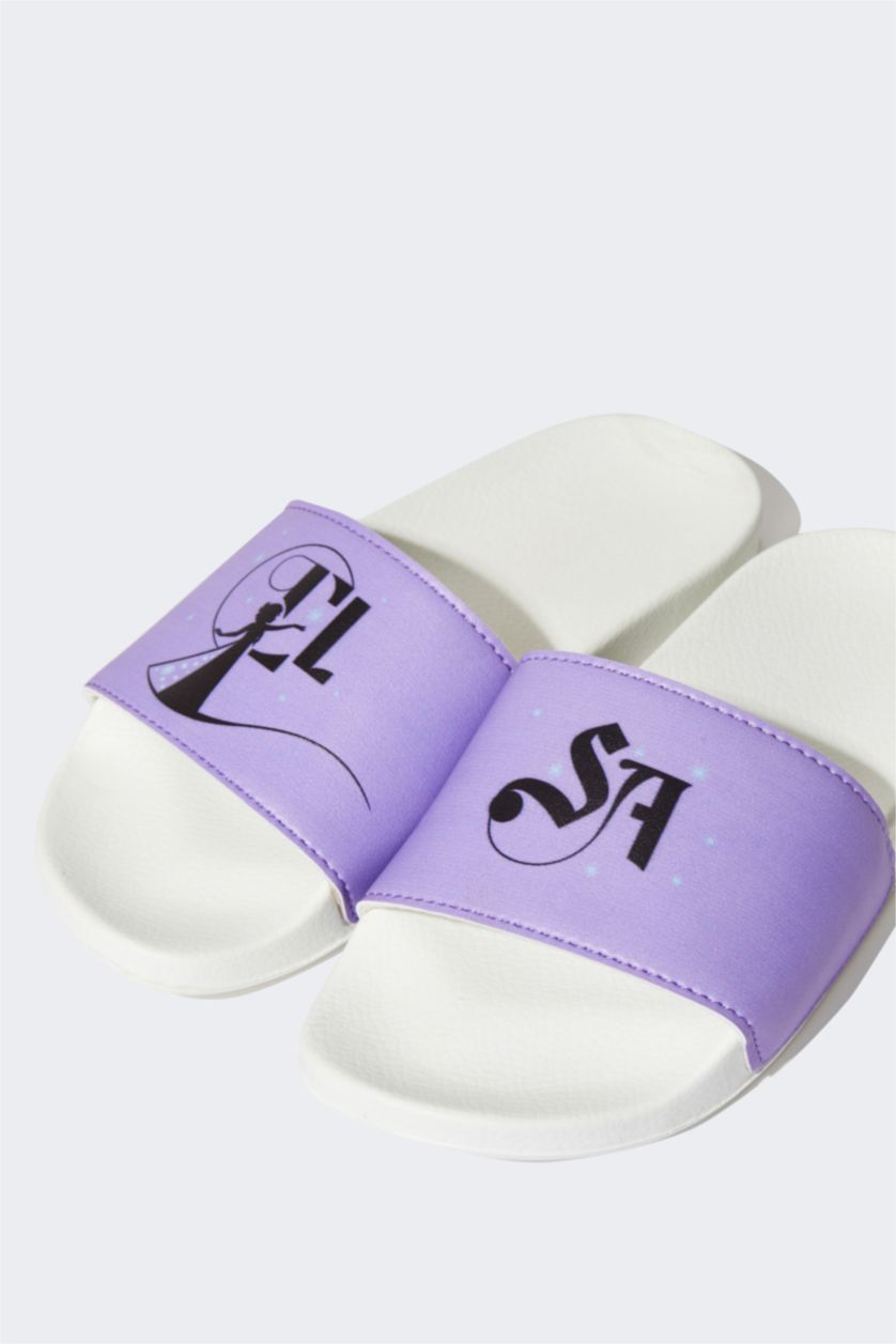 Kız Çocuk - Genç Kız Beyaz Kız Çocuk Frozen 2 Eva Tek Bantlı Terlik