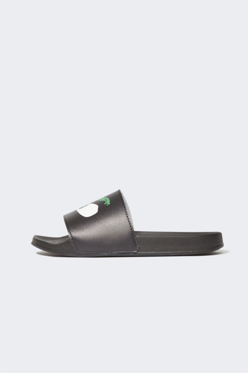 GARÇONS Noir Sandales En Similicuir À Semelle Plate Sous Licence Marvel Avengers Pour Garçon